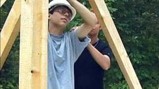 Hot quickie gay sex break from the non-stop grind porn video