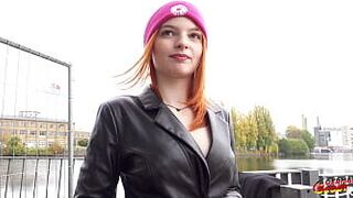 GERMAN SCOUT - Loud First Anal Sex at Pickup Casting with Skinny Redhead Teen Foxy Icegram porn video